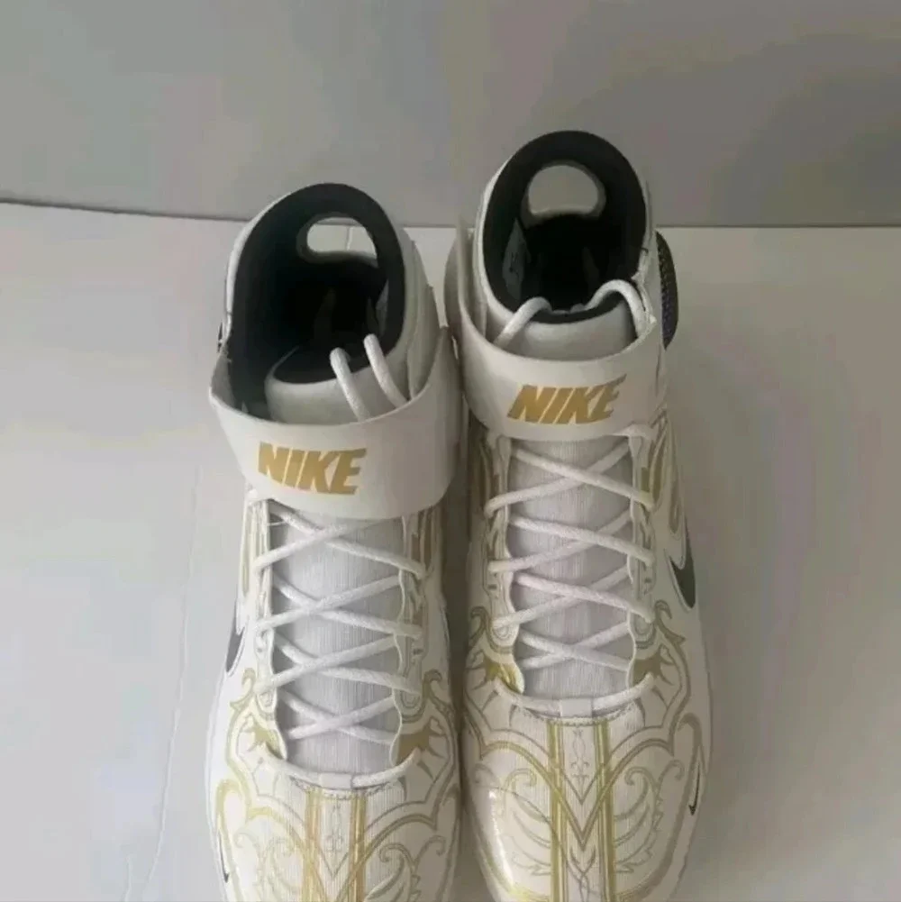 Nike React Alpha Huarache Elite 3 Mid Gold Baseball Cleats Sz 16 NEW CV3551 101